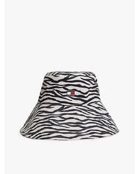 Tommy Hilfiger - Zebra Print Logo Plaque Bucket Hat - Lyst