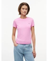 Tommy Hilfiger - Flag Embroidery Slim Crew Neck T-Shirt - Lyst