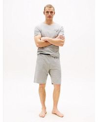 Tommy Hilfiger - Pantalón Corto De Punto Con Logo - Lyst
