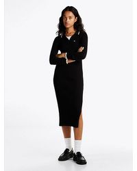 Tommy Hilfiger - Geribde Slim Fit Midi-Polojurk - Lyst