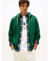 Tommy Hilfiger - Felpa Con Cappuccio E Zip Integrale - Lyst