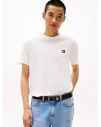 Tommy Hilfiger - T-Shirt Met Ronde Hals En Tommy-Badge - Lyst