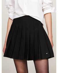 Tommy Hilfiger - Wool Blend Pleated Mini Skirt - Lyst