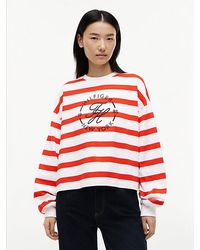 Tommy Hilfiger - Logo Relaxed Crew Neck Sweatshirt - Lyst