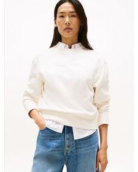 Tommy Hilfiger - Sudadera De Cuello Redondo Con Logo Bordado - Lyst