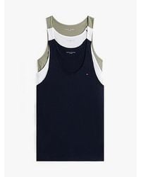 Tommy Hilfiger - Signature Set Van 3 Tanktops Met Geborduurde Vlag - Lyst