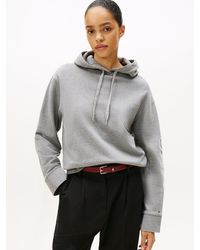Tommy Hilfiger - Felpa Con Cappuccio, Lacci E Logo Ricamato - Lyst