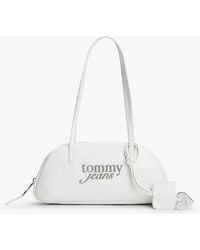 Tommy Hilfiger - Metal Logo Charm Shoulder Bag - Lyst