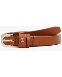 Tommy Hilfiger - Essential Th Monogram Leather Belt - Lyst