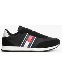Tommy Hilfiger - Logo Mixed Texture Trainers - Lyst