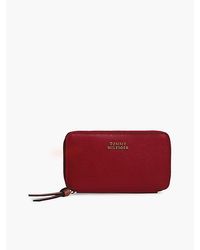 Tommy Hilfiger - Leather Metal Logo Zip Around Wallet - Lyst