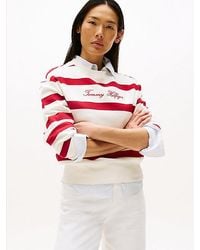 Tommy Hilfiger - Sweatshirt Met Ronde Hals En Geborduurd Logo - Lyst