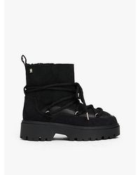 Tommy Hilfiger - Leather Th Monogram Cleat Snow Boots - Lyst