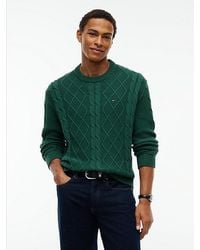 Tommy Hilfiger - Tommy Jeans Tommy Flag Cable Knit Jumper - Lyst