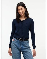 Tommy Hilfiger - Slim Crew Neck Cardigan - Lyst