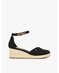 Tommy Hilfiger - Canvas Espadrille Met Sleehak - Lyst