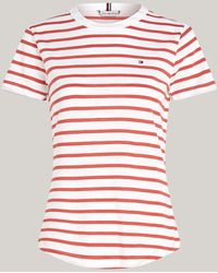 Tommy Hilfiger - Curve 1985 Collection Textured Stripe Slim T-shirt - Lyst