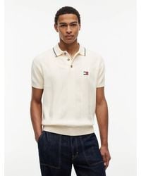 Tommy Hilfiger - Regular Fit Textured Knit Polo Shirt - Lyst