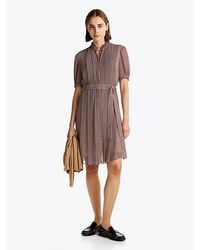 Tommy Hilfiger - Vestido Estampado Con Pinzas De Corte Evasé - Lyst