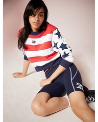 Tommy Hilfiger Tommy Jeans Summer Heritage Wielrenshort - Blauw