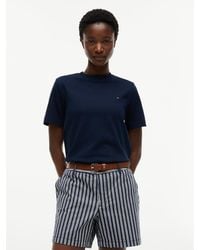 Tommy Hilfiger - Interlock Knit Boxy Crew Neck T-Shirt - Lyst