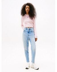 Tommy Hilfiger - Vaqueros Mom De Corte Cónico Y Talle Superalto - Lyst