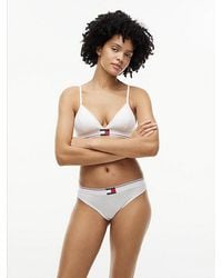 Tommy Hilfiger - Heritage Flag Logo Ribbed Thong - Lyst