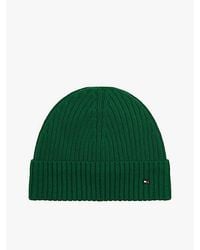 Tommy Hilfiger - Hilfiger Flag Pure Wool Beanie - Lyst