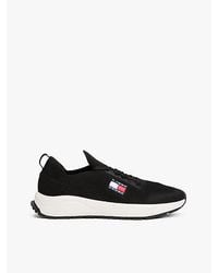 Tommy Hilfiger - Gebreide Sneaker Met Reliëflogo - Lyst