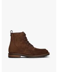 Tommy Hilfiger - Suède Boots Met Profielzool En Moccasin-Neus - Lyst