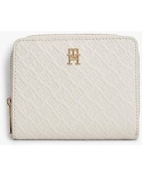 Tommy Hilfiger - Hilfiger Icon Debossed Zip-Around Flap Wallet - Lyst
