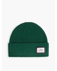 Tommy Hilfiger - Pure Wool Chunky Rib Knit Beanie - Lyst