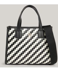 Tommy Hilfiger - Th City Jagged Stripe Small Tote - Lyst