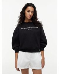 Tommy Hilfiger - Logo Relaxed Fleece Sweatshirt - Lyst