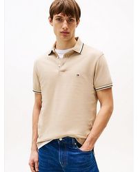 Tommy Hilfiger - Slim Fit Polo Met Contrasterende Strepen - Lyst