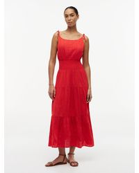 Tommy Hilfiger - Self-Tie Strap Smock Midi Dress - Lyst
