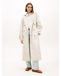 Tommy Hilfiger - Water Repellent Twill Oversized Trench Coat - Lyst