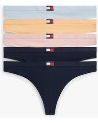 Tommy Hilfiger - 5-pack Heritage Logo Thongs - Lyst