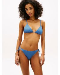 Tommy Hilfiger - Crinkle Texture Triangle Bikini Top - Lyst