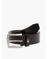 Tommy Hilfiger - Denton Ledergürtel Mit Flag-Gürtelschlaufe - Lyst