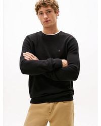 Tommy Hilfiger - Getextureerde Trui Met Geborduurde Vlag - Lyst