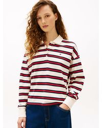 Tommy Hilfiger - 1985 Relaxed Fit Stripe Long Sleeve Polo Shirt - Lyst