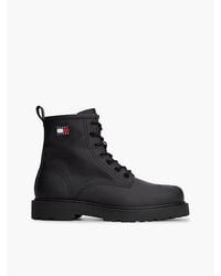 Tommy Hilfiger - Tommy Jeans Archive Leather Lace Up Mid Boots - Lyst