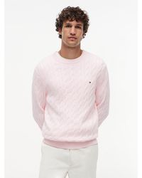 Tommy Hilfiger - Cable Knit Crew Neck Jumper - Lyst