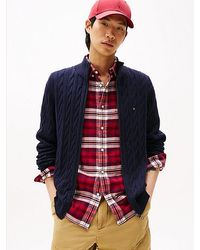 Tommy Hilfiger - Kabelgebreide Trui Met Rits - Lyst