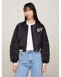 Tommy Hilfiger - Varsity Gewatteerd Satijnen Bomberjack - Lyst