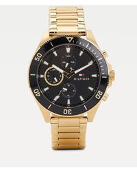 Tommy Hilfiger - Gold-plated Multifunction Chain-link Watch - Lyst