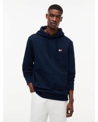 Tommy Hilfiger - Tommy Badge Brushed Fleece Hoody - Lyst