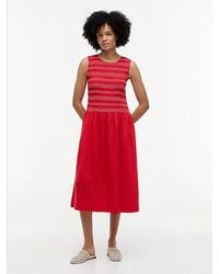 Tommy Hilfiger - Pure Linen Smock Sleeveless Midi Dress - Lyst