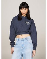 Tommy Hilfiger - Varsity Relaxed Cropped Fit Hoodie mit Logo - Lyst